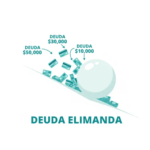 Bola de nieve mostrando como eliminar deudas